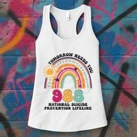 Tomorrow Needs You 988 National Suicide Prevention Lifeline Women's Tank Top thumb 3