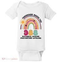 Tomorrow Needs You 988 National Suicide Prevention Lifeline Baby Bodysuit thumb 0