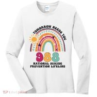Tomorrow Needs You 988 National Suicide Prevention Lifeline Women's Long Sleeve Shirt thumb 0