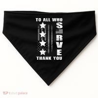 To All Who Served Thank You USA-Made Doggie Bandana thumb 0