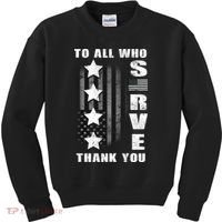 To All Who Served Thank You Kids Sweatshirt thumb 0