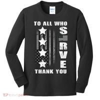 To All Who Served Thank You Kids Long Sleeve Shirt thumb 0