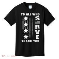 To All Who Served Thank You Kids T-Shirt thumb 0