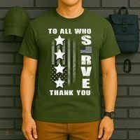 To All Who Served Thank You T-Shirt thumb 6