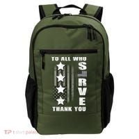 To All Who Served Thank You Backpack thumb 0