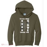 To All Who Served Thank You Kids Hoodie thumb 0