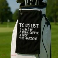 To Do List Be Awesome Golf Towel thumb 2