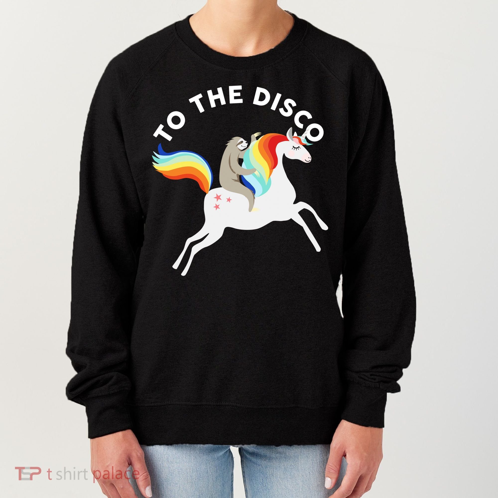 To The Disco Funny Sloth Unicorn Women's Sweatshirt