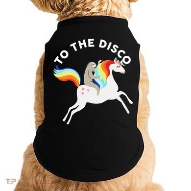 To The Disco Funny Sloth Unicorn Doggie Tank