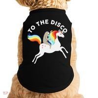 To The Disco Funny Sloth Unicorn Doggie Tank thumb 0