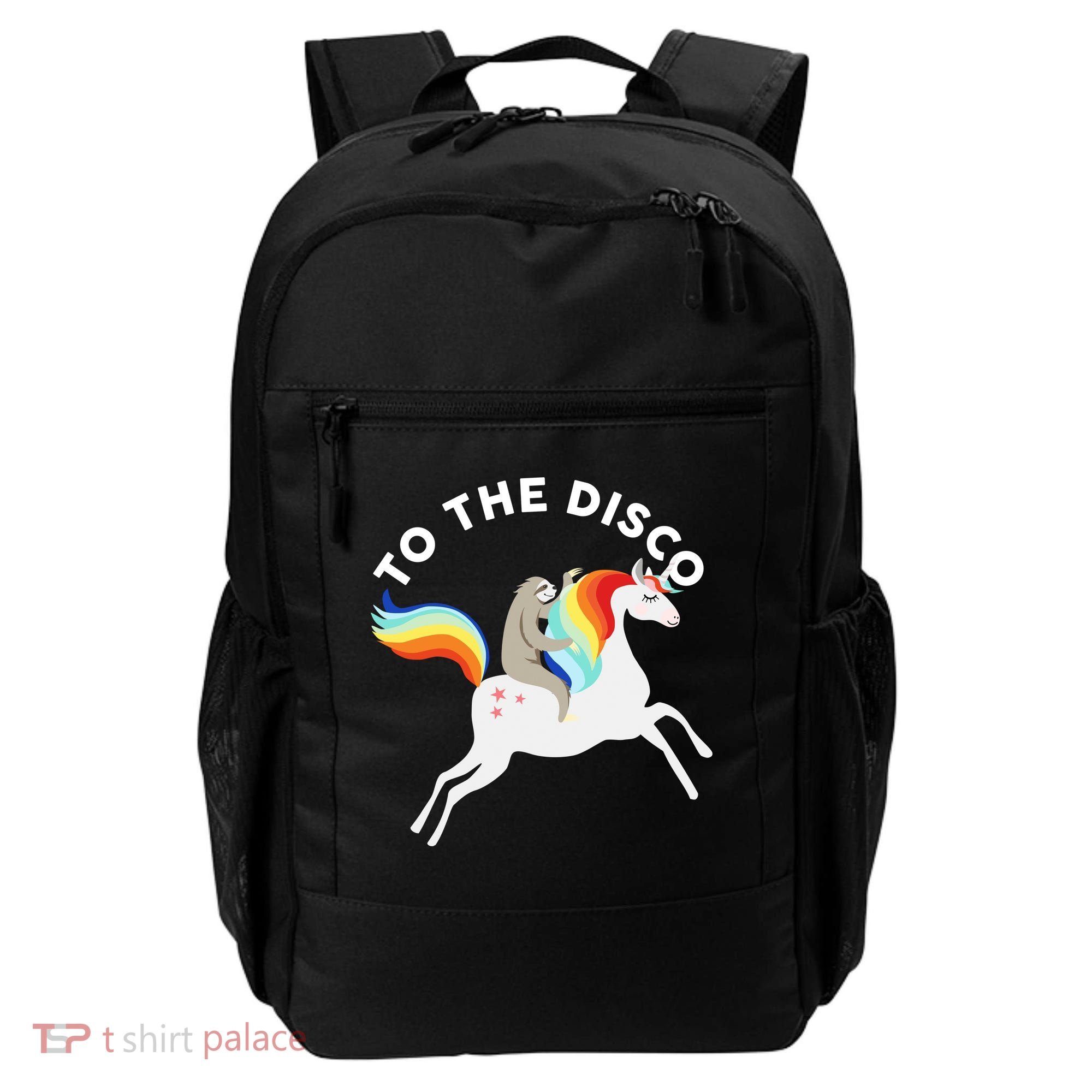 To The Disco Funny Sloth Unicorn Backpack