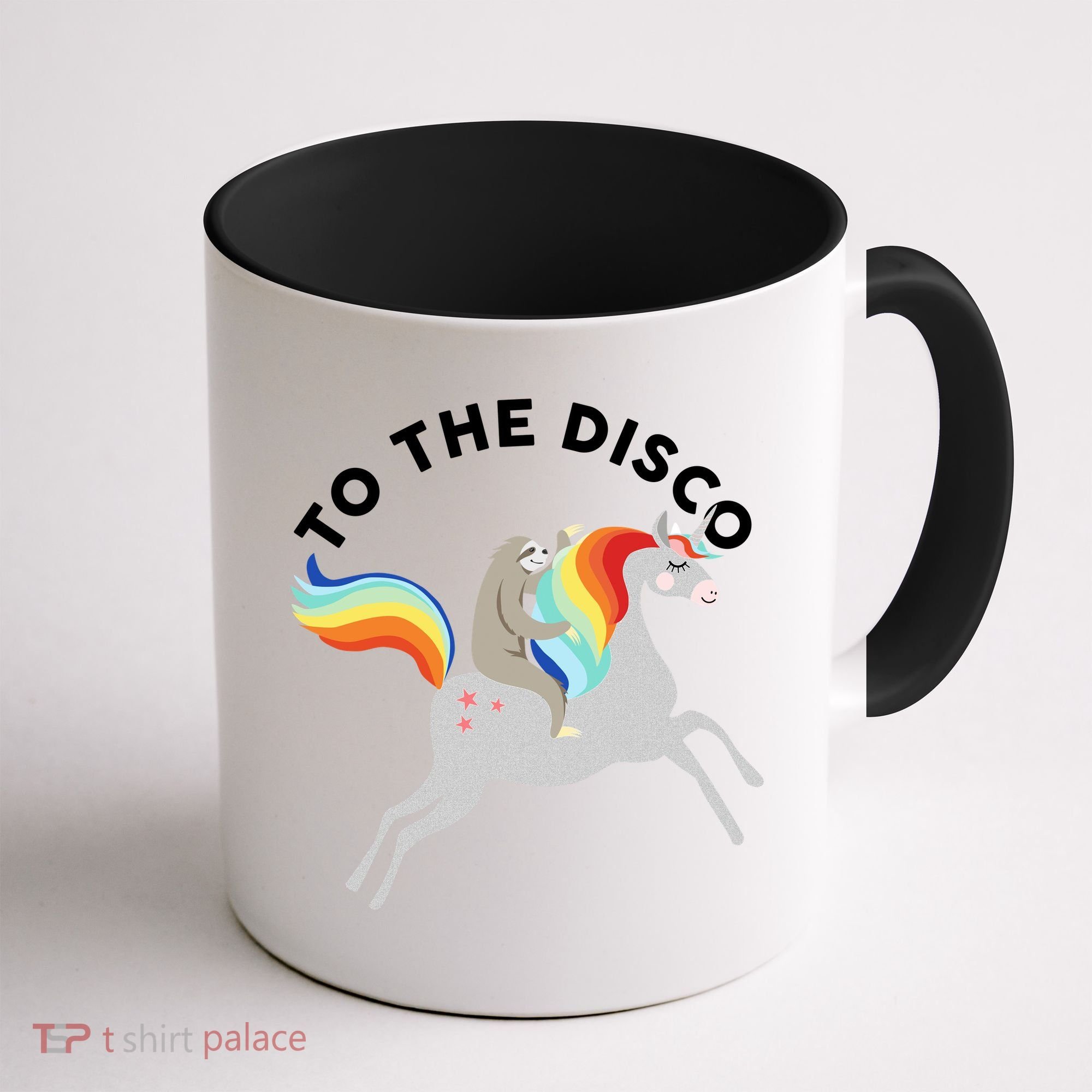 To The Disco Funny Sloth Unicorn Coffee Mug