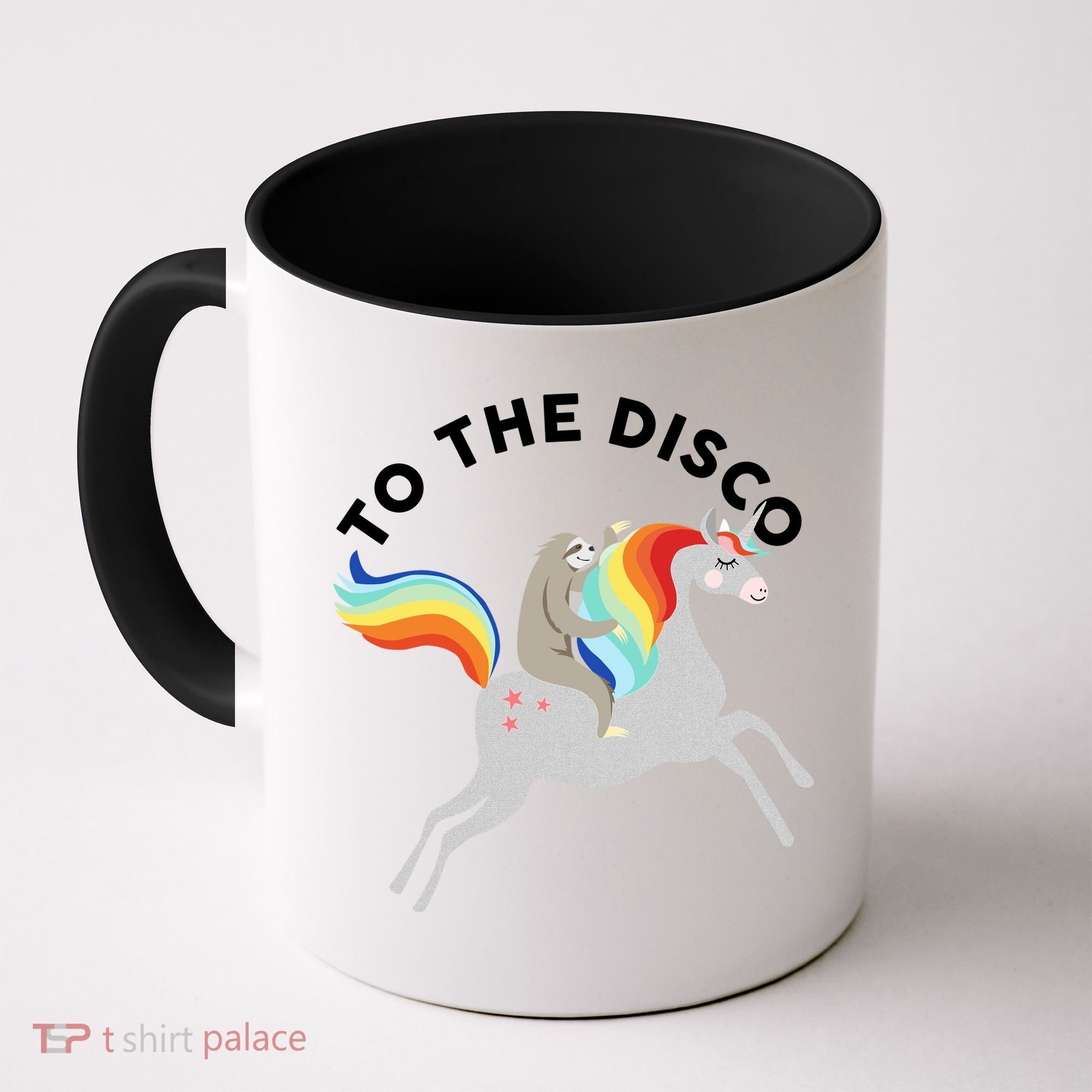 To The Disco Funny Sloth Unicorn Coffee Mug