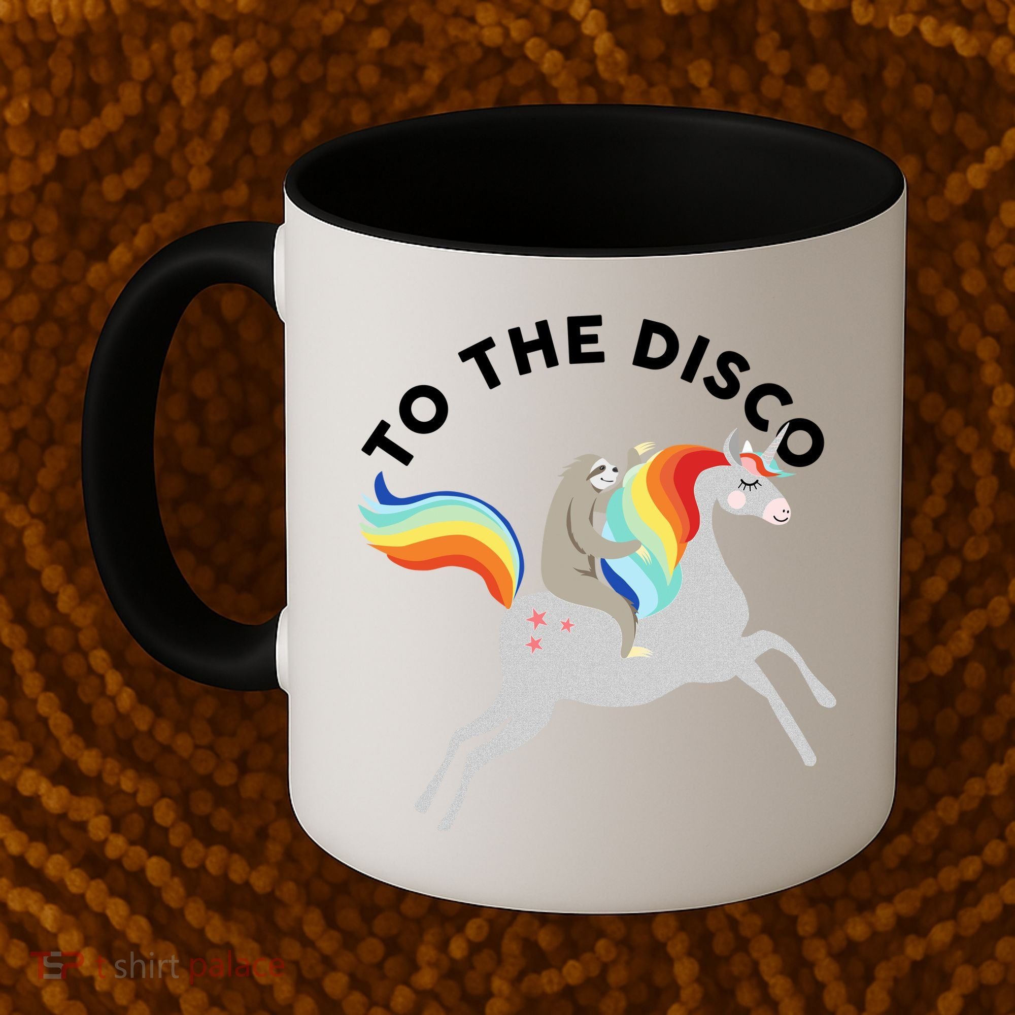 To The Disco Funny Sloth Unicorn Coffee Mug