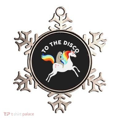 To The Disco Funny Sloth Unicorn Ornament