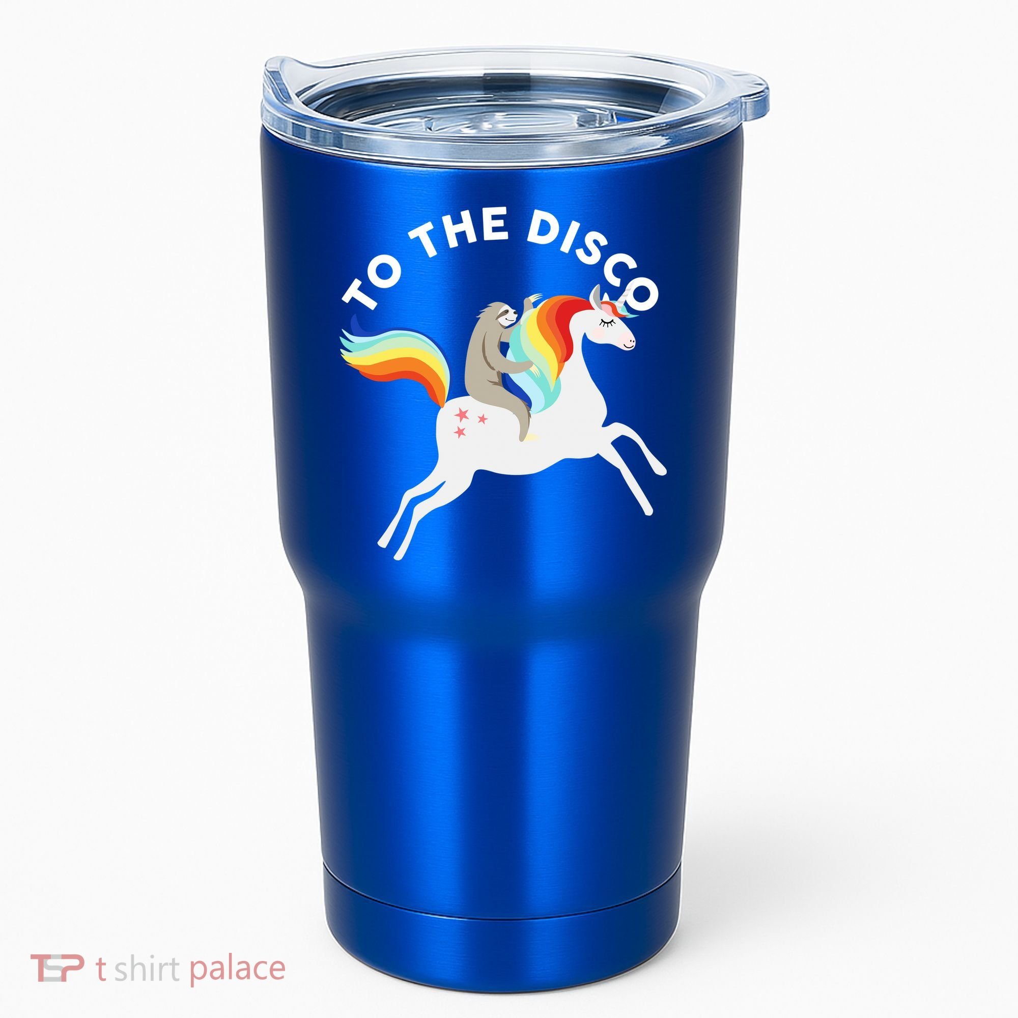 To The Disco Funny Sloth Unicorn Tumbler