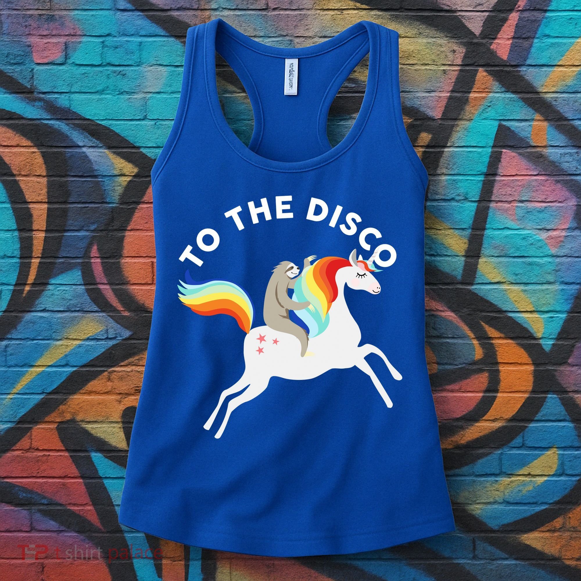 To The Disco Funny Sloth Unicorn Women's Tank Top