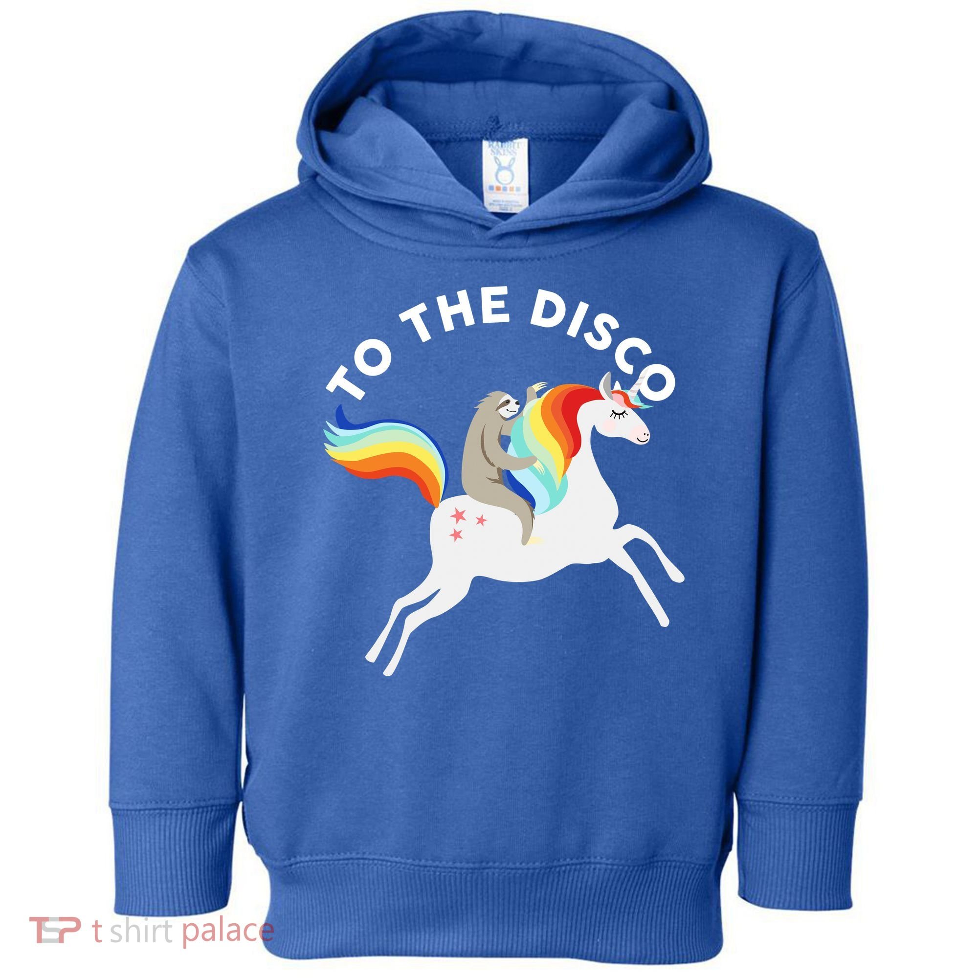 To The Disco Funny Sloth Unicorn Toddler Hoodie