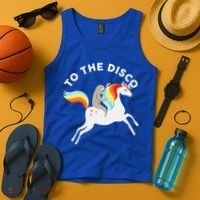 To The Disco Funny Sloth Unicorn Tank Top thumb 4