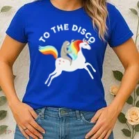To The Disco Funny Sloth Unicorn Women's T-Shirt thumb 2