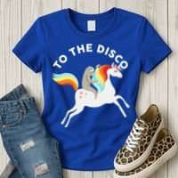 To The Disco Funny Sloth Unicorn Women's T-Shirt thumb 3