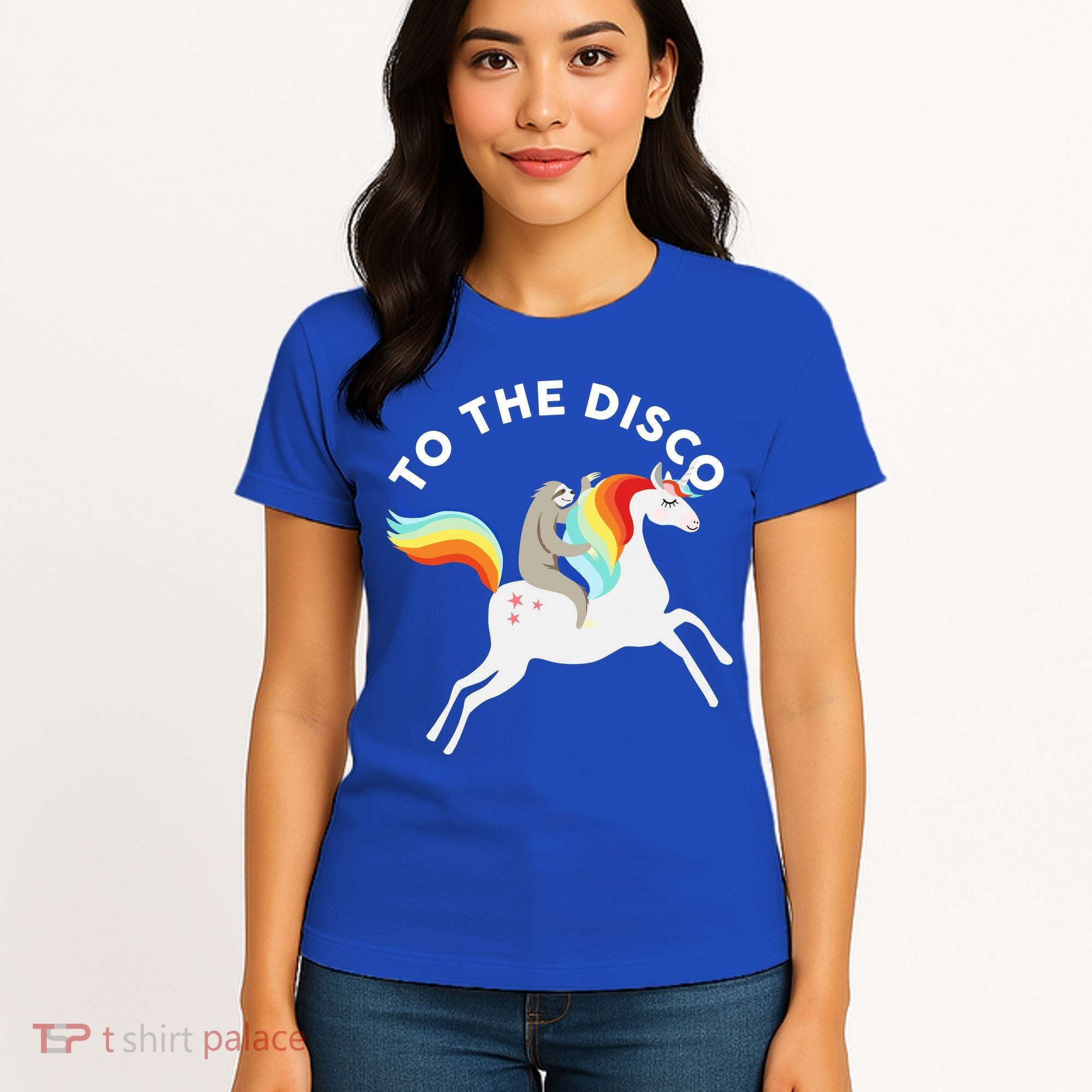 To The Disco Funny Sloth Unicorn Women's T-Shirt