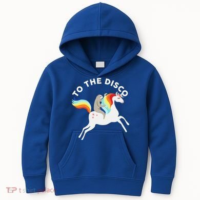 To The Disco Funny Sloth Unicorn Kids Hoodie