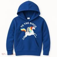 To The Disco Funny Sloth Unicorn Kids Hoodie thumb 0
