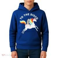 To The Disco Funny Sloth Unicorn Kids Hoodie thumb 4