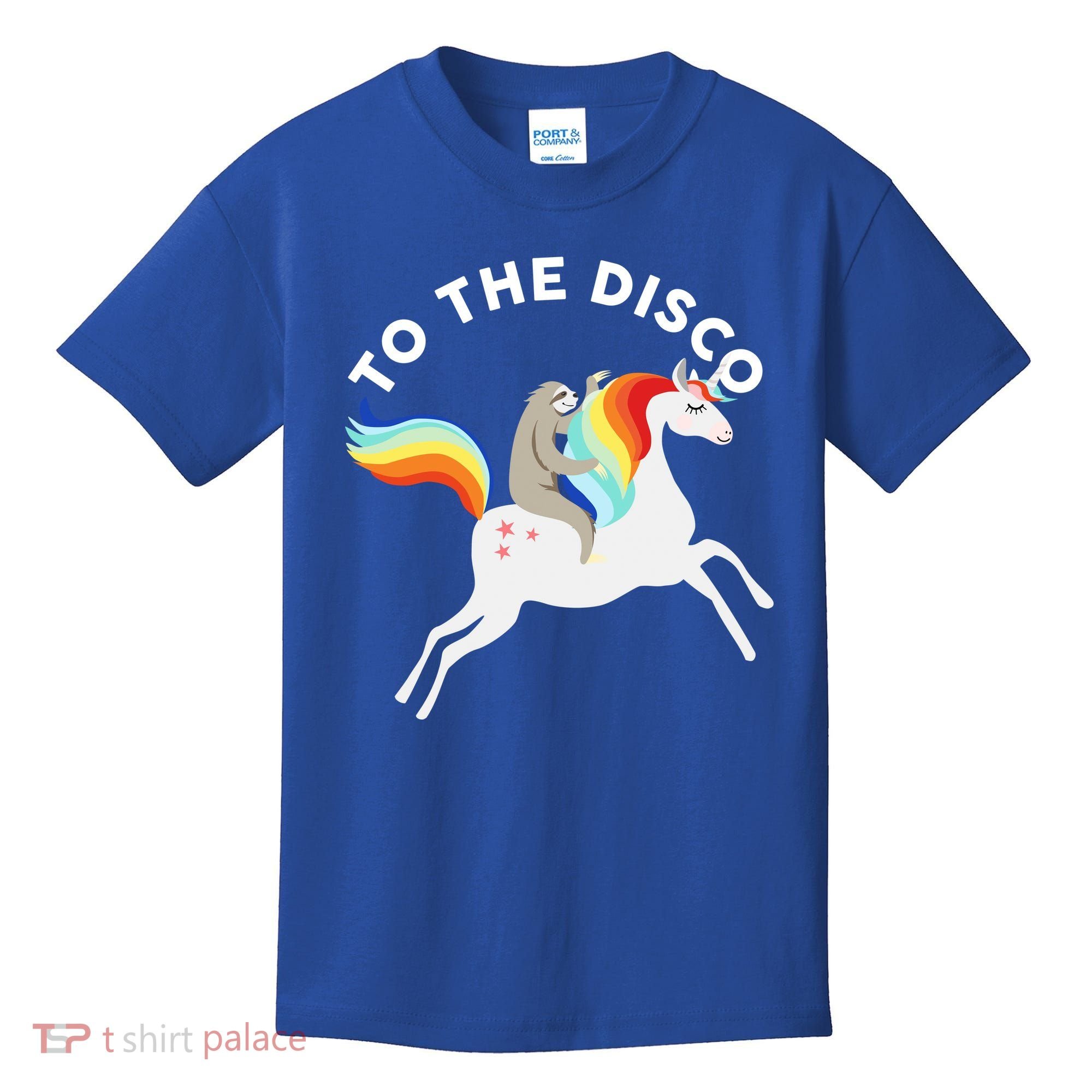 To The Disco Funny Sloth Unicorn Kids T-Shirt