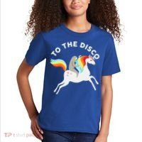 To The Disco Funny Sloth Unicorn Kids T-Shirt thumb 2