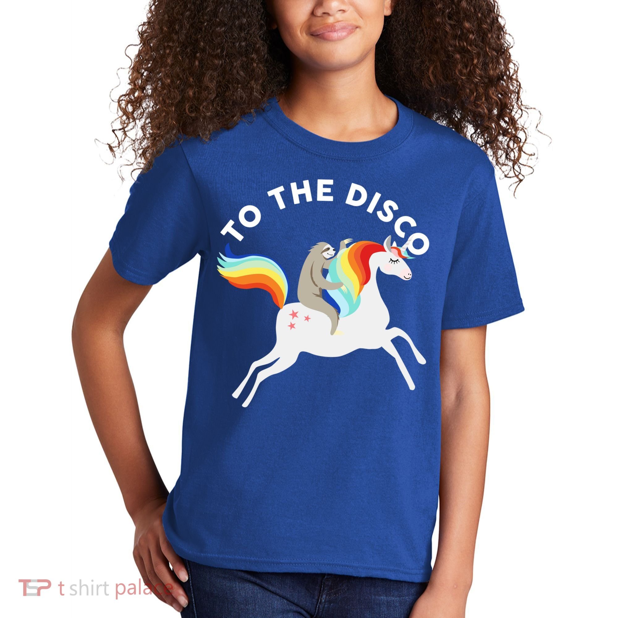 To The Disco Funny Sloth Unicorn Kids T-Shirt