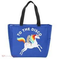 To The Disco Funny Sloth Unicorn Tote Bag thumb 0