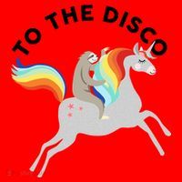 To The Disco Funny Sloth Unicorn Santa Hat thumb 1