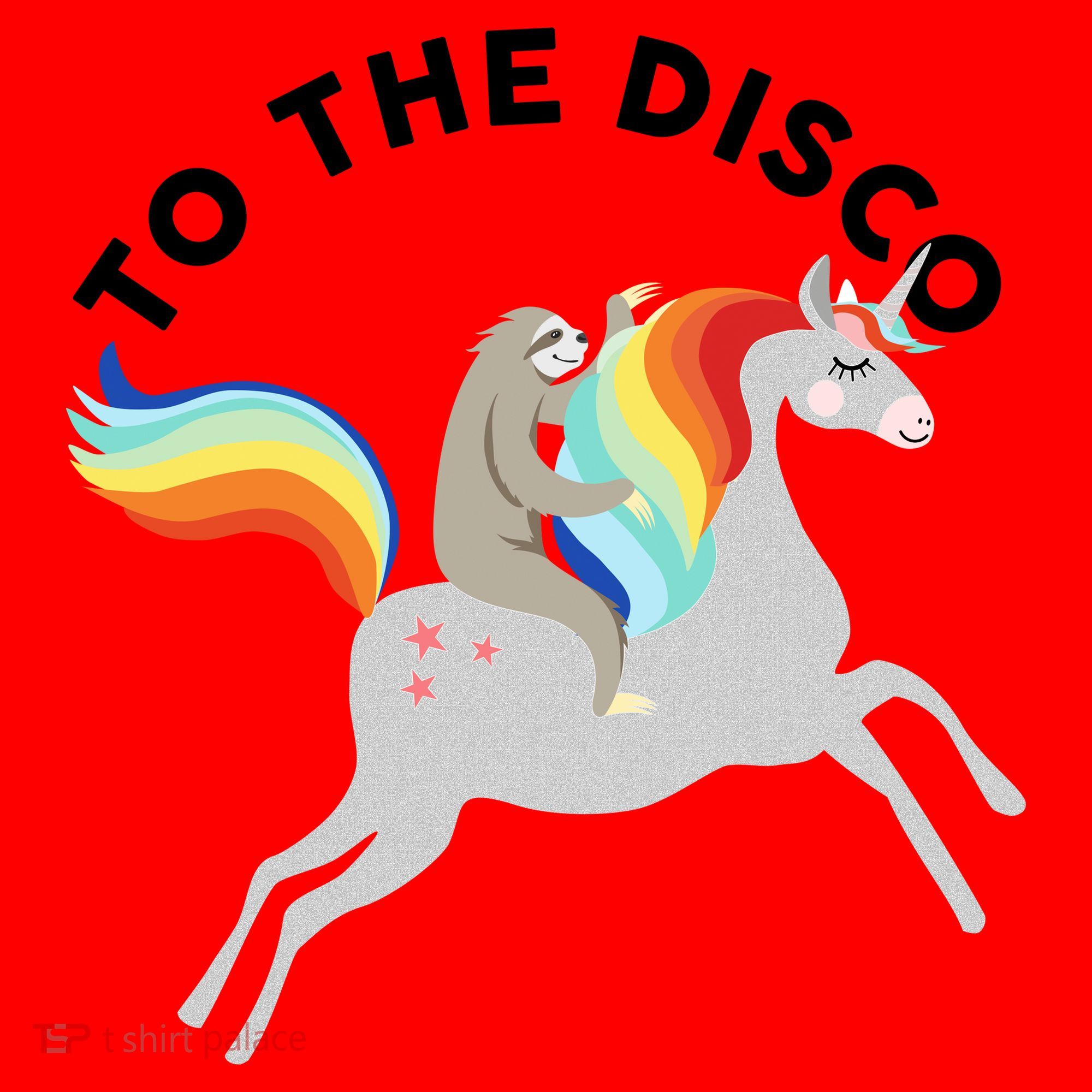 To The Disco Funny Sloth Unicorn Santa Hat