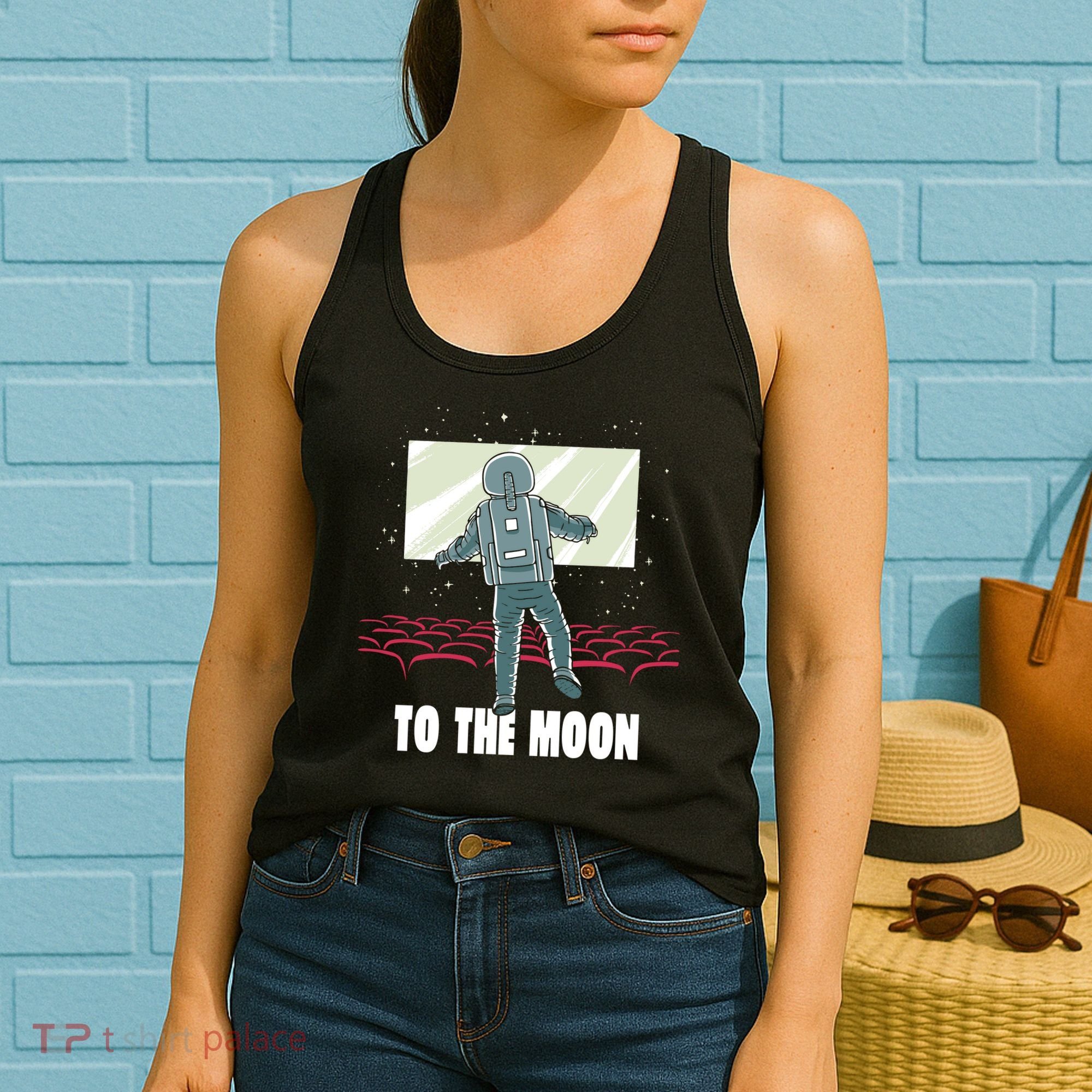 To The Moon Astronaut Movie Theatre Women's Tank Top