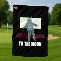 To The Moon Astronaut Movie Theatre Golf Towel thumb 1