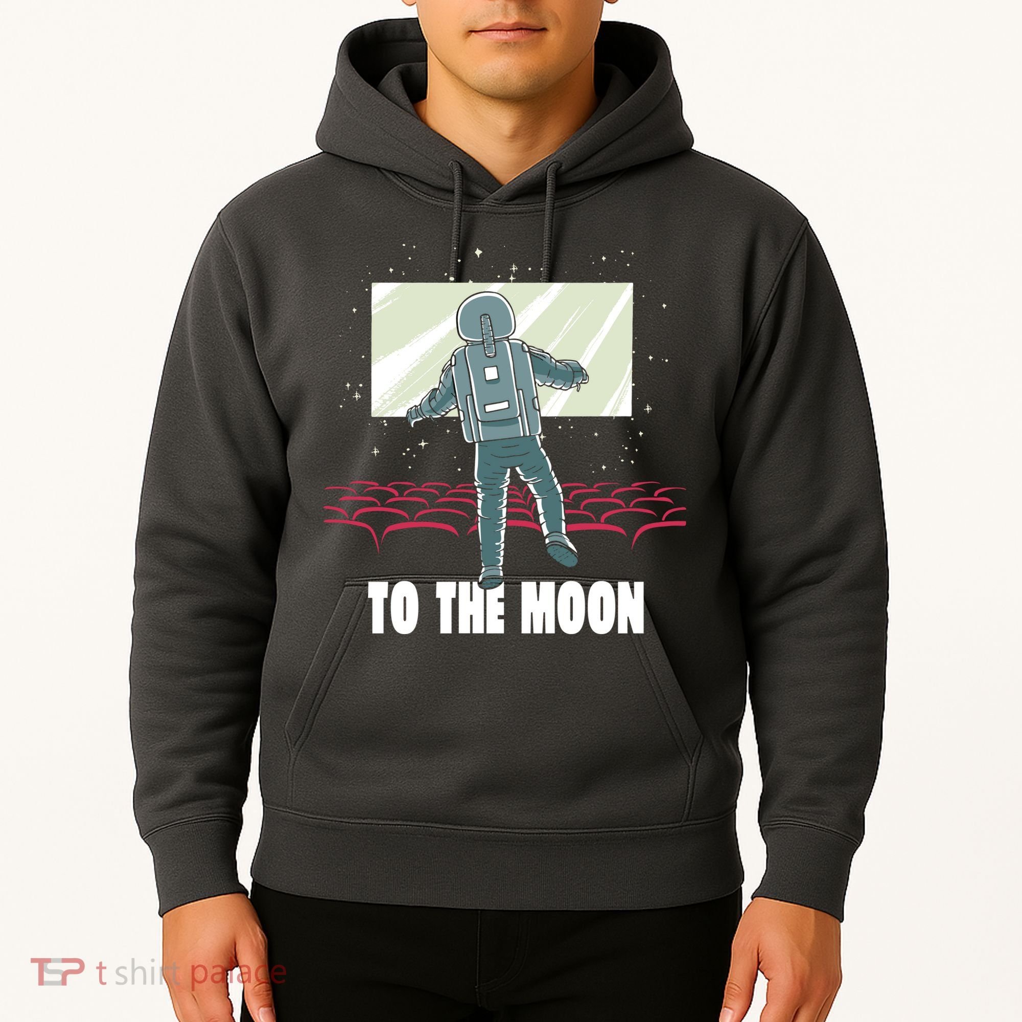 To The Moon Astronaut Movie Theatre Hoodie