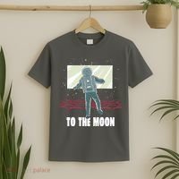 To The Moon Astronaut Movie Theatre T-Shirt thumb 2