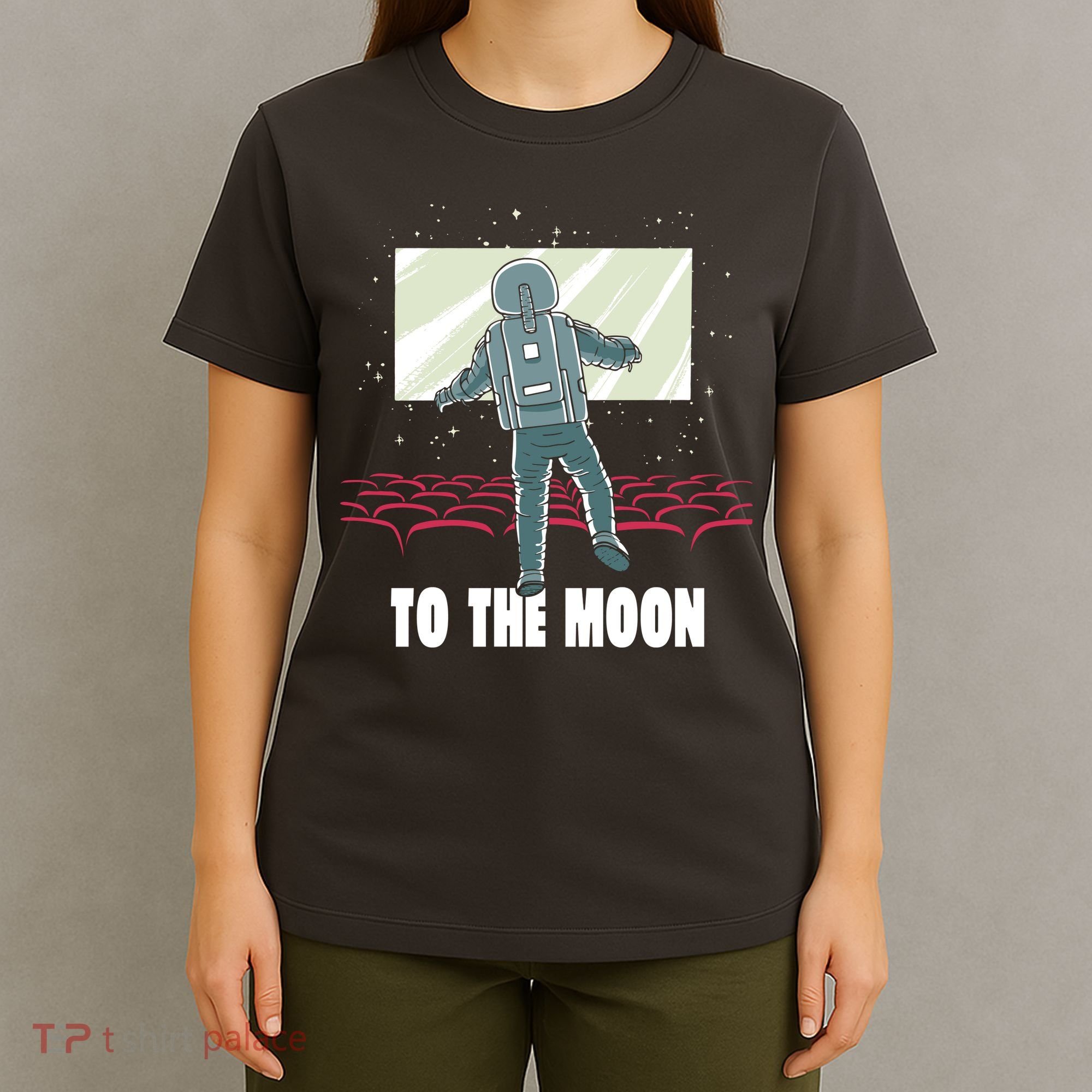 To The Moon Astronaut Movie Theatre T-Shirt