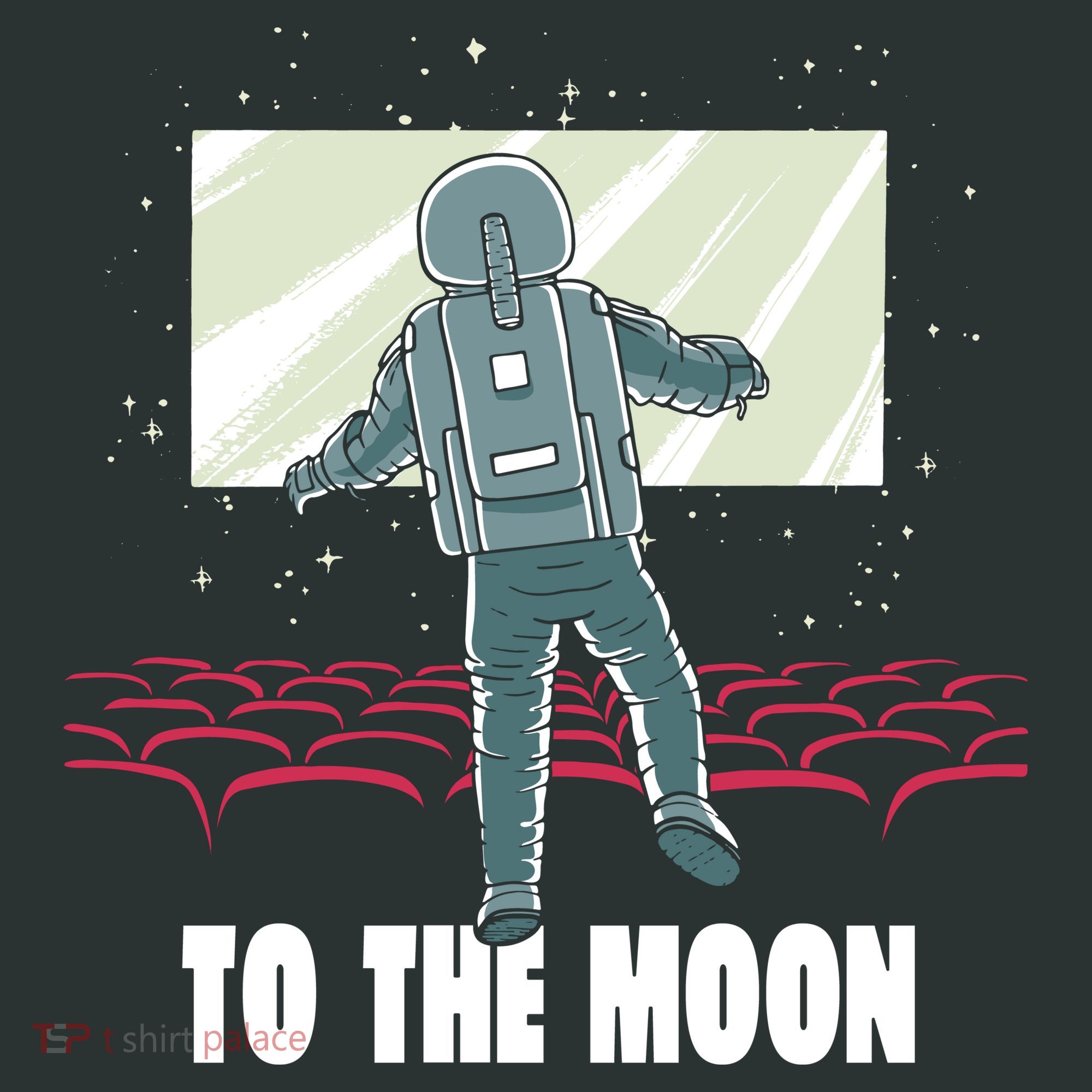 To The Moon Astronaut Movie Theatre Baby Bodysuit