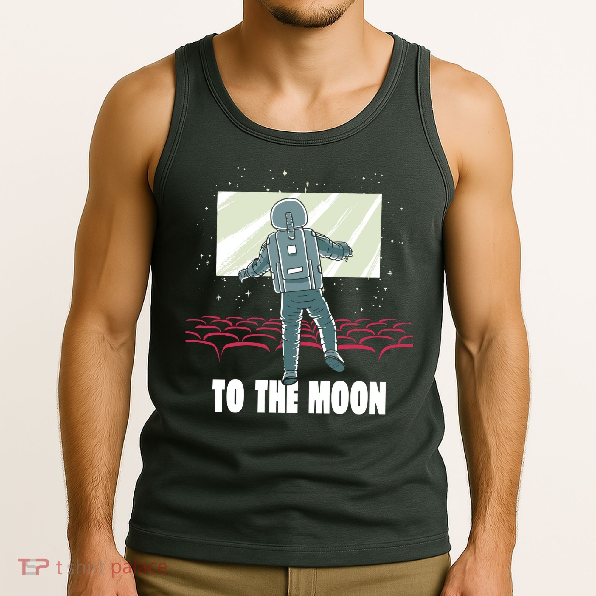To The Moon Astronaut Movie Theatre Tank Top