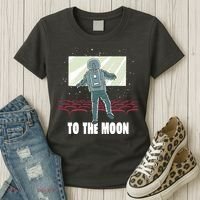 To The Moon Astronaut Movie Theatre Women's T-Shirt thumb 3
