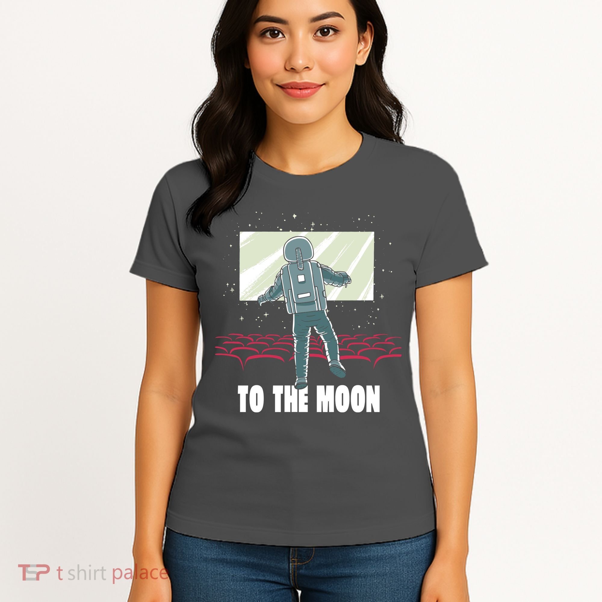 To The Moon Astronaut Movie Theatre Women's T-Shirt