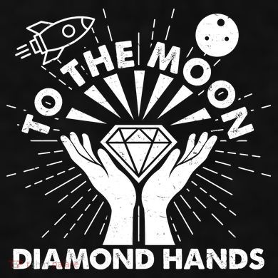 To The Moon Diamond Hands Crypto Currency Ladies PosiCharge Tri-Blend Wicking Tank