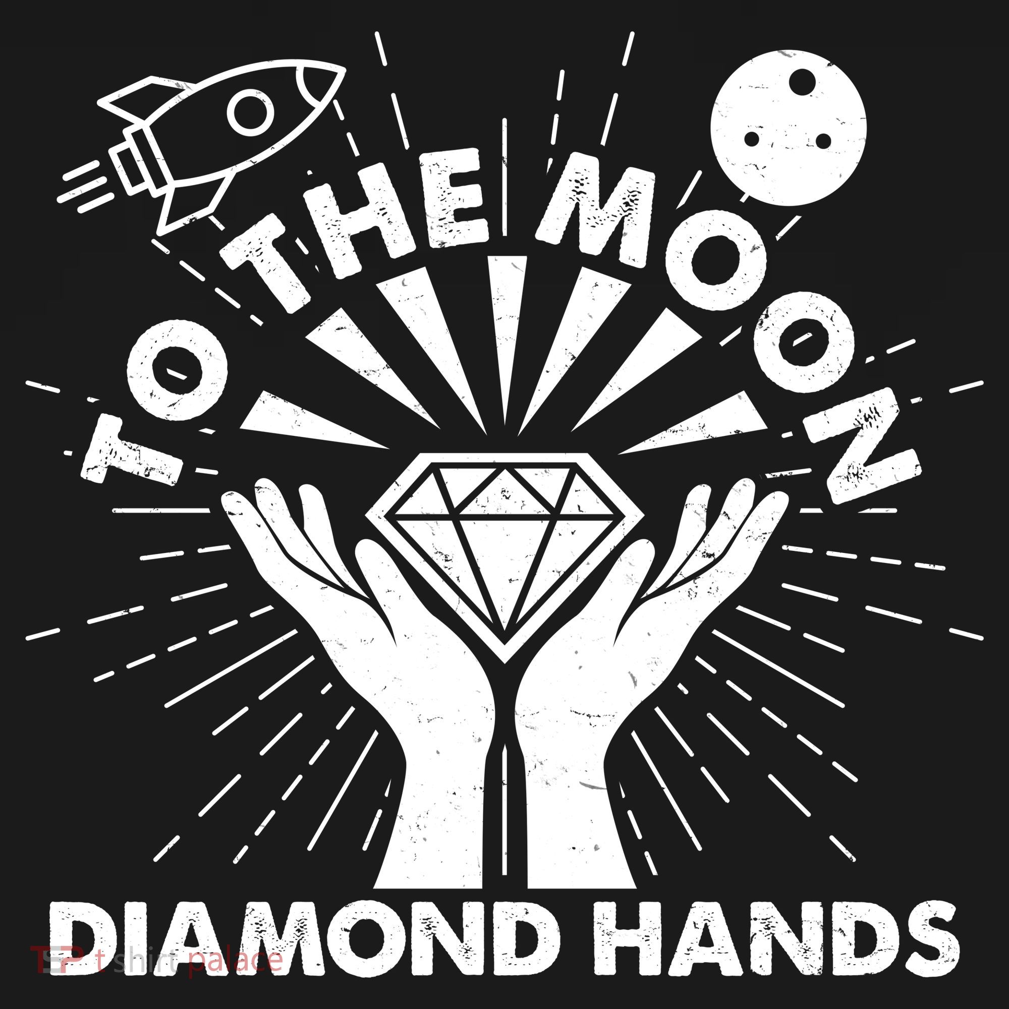 To The Moon Diamond Hands Crypto Currency Backpack