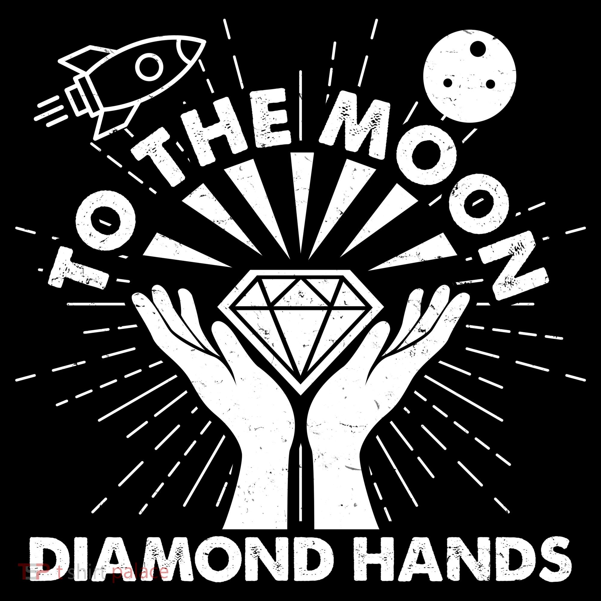 To The Moon Diamond Hands Crypto Currency Ornament