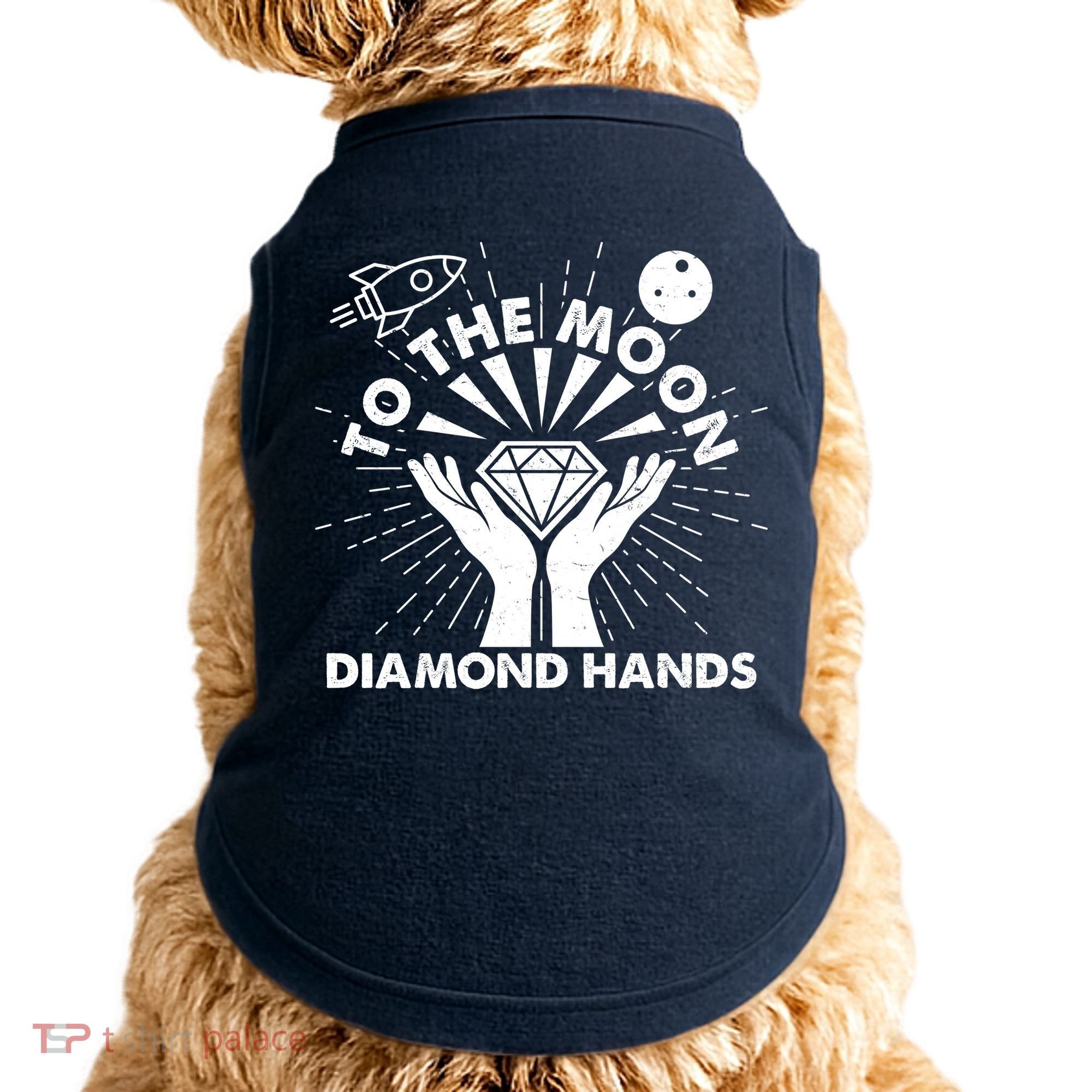 To The Moon Diamond Hands Crypto Currency Doggie Tank
