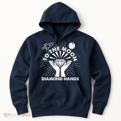 To The Moon Diamond Hands Crypto Currency Hoodie