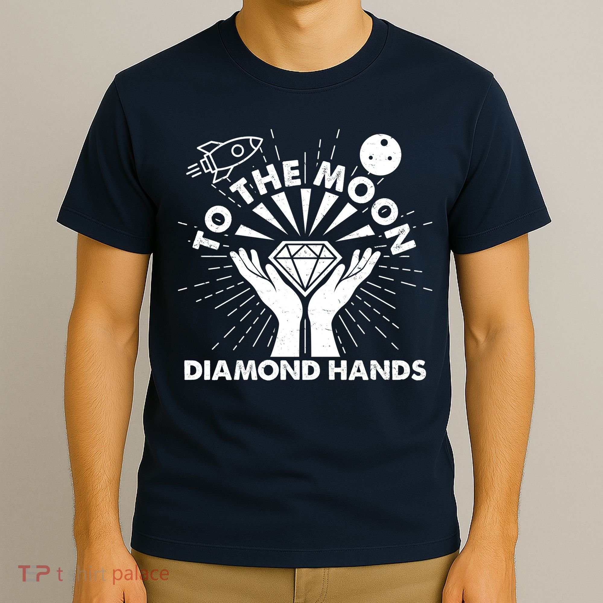 To The Moon Diamond Hands Crypto Currency T-Shirt